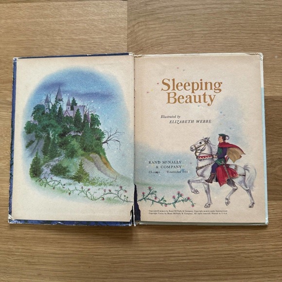 Vintage Sleeping Beauty A Rand McNally Elf Book Storybook Picture Book 1959 - Picture 2 of 8